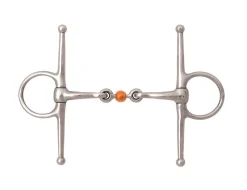 JP Korsteel Stainless Steel Copper Ball Link Full Cheek Snaffle Bit