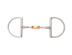 JP Korsteel Stainless Steel Copper Link Hunter Dee Ring Snaffle Bit