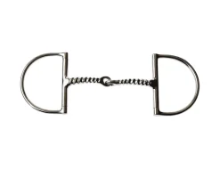JP Korsteel Stainless Steel Corkscrew Mouth Dee Ring Snaffle Bit