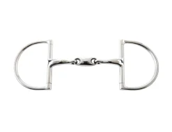 JP Korsteel Stainless Steel Oval Link Hunter Dee Ring Snaffle Bit