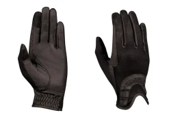 Pull On Glitter Mesh Back Riding Gloves