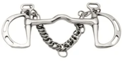 Stainless Steel Cambridge Mouth Slotted Ring Kimblewick Bit