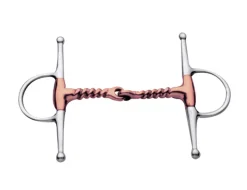 Stainless Steel Copper Mouth Corkscrew Full Cheek Snaffle Bit