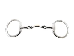 Stainless Steel Copper Quarter Moon Mouth Eggbutt Snaffle Bit