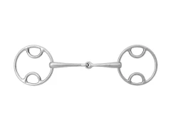 Stainless Steel Jointed Beval Loose Ring Snaffle Bit