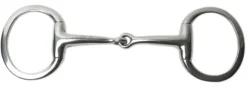 Stainless Steel Medium Weight Solid Mouth Eggbutt Snaffle Bit