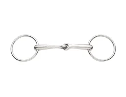 Stainless Steel Solid Mouth Jointed 16mm Loose Ring Snaffle Bit