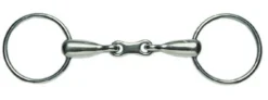 Stainless Steel Thick Mouth French Link Loose Ring Snaffle Bit